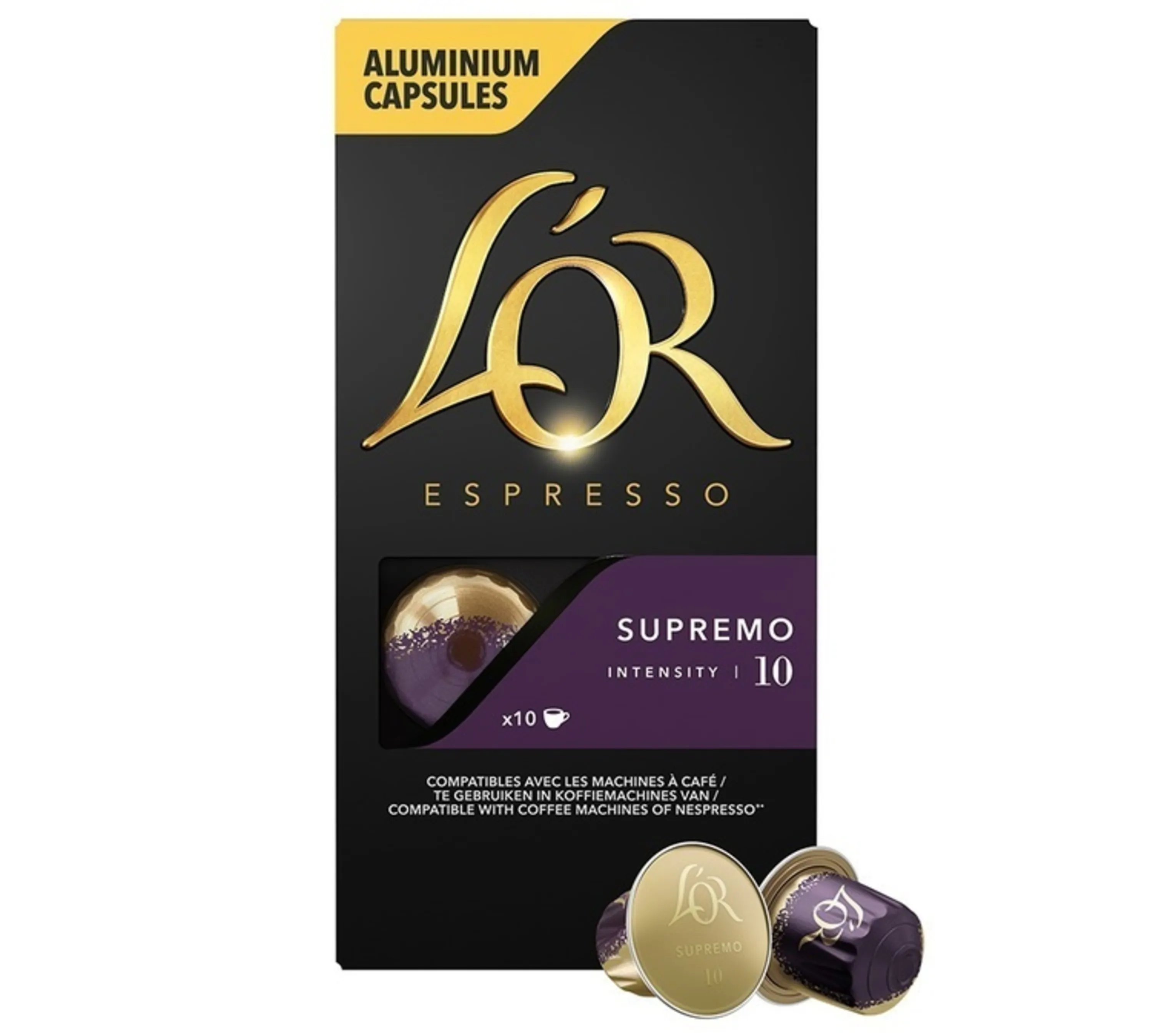کپسول قهوه لور سوپریمو L'or Supremo کپسول قهوه لور سوپریمو غلظت این قهوه 10 از 13